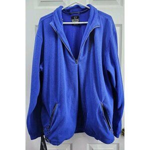 ScottEvest Fleece 1/4 Zip Utility Sweater Blue Mens Size XLarge TEC Pockets